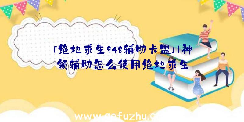 「绝地求生948辅助卡盟」|神领辅助怎么使用绝地求生